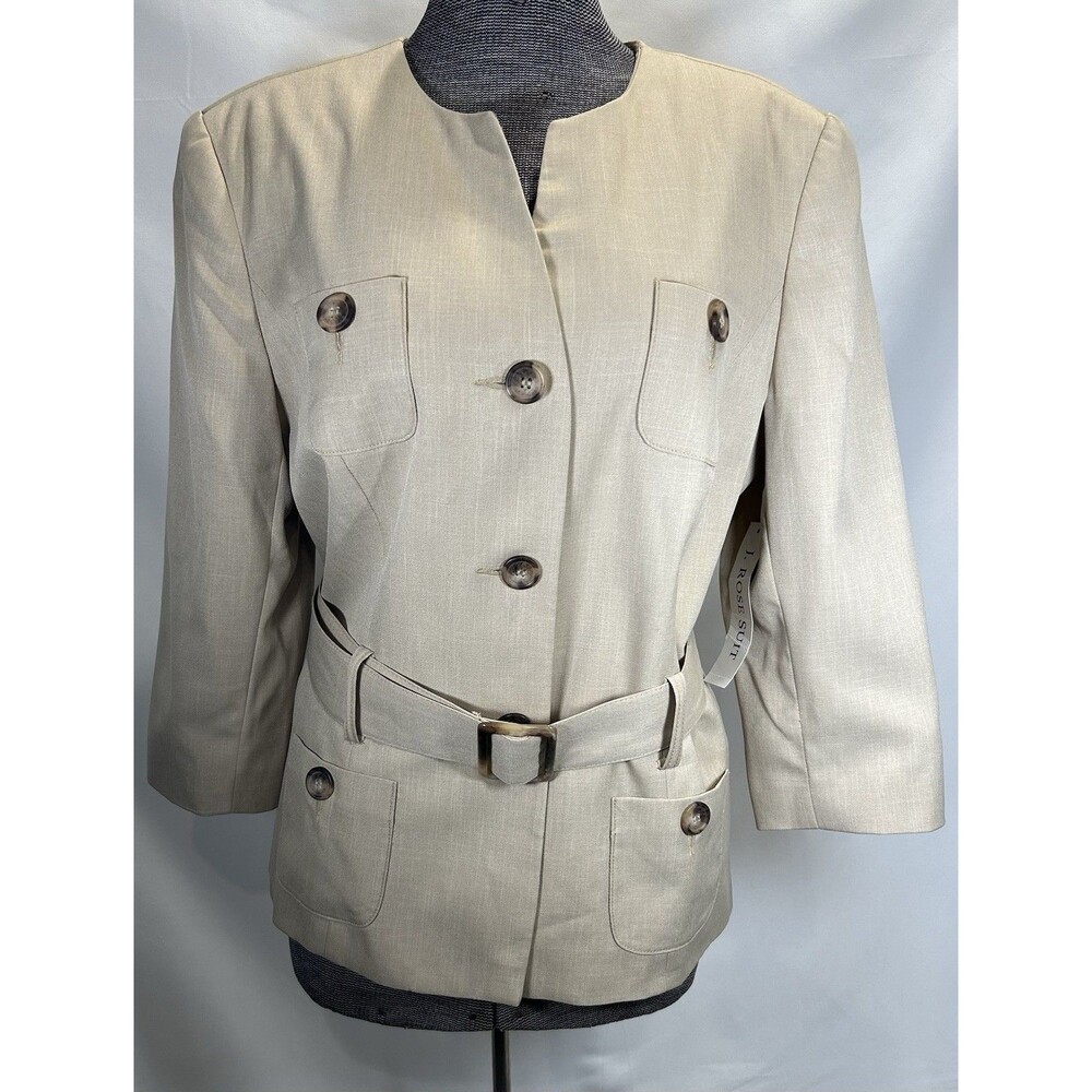 J. Rose Suit Belted Blazer NWT Women’s Size 16